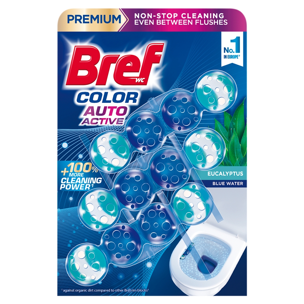Bref Color Auto Active eukalyptus WC blok 3x50 g