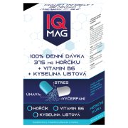 IQ Mag Hořčík 375 mg + vitamin B6 + kyselina listová 30 kapslí