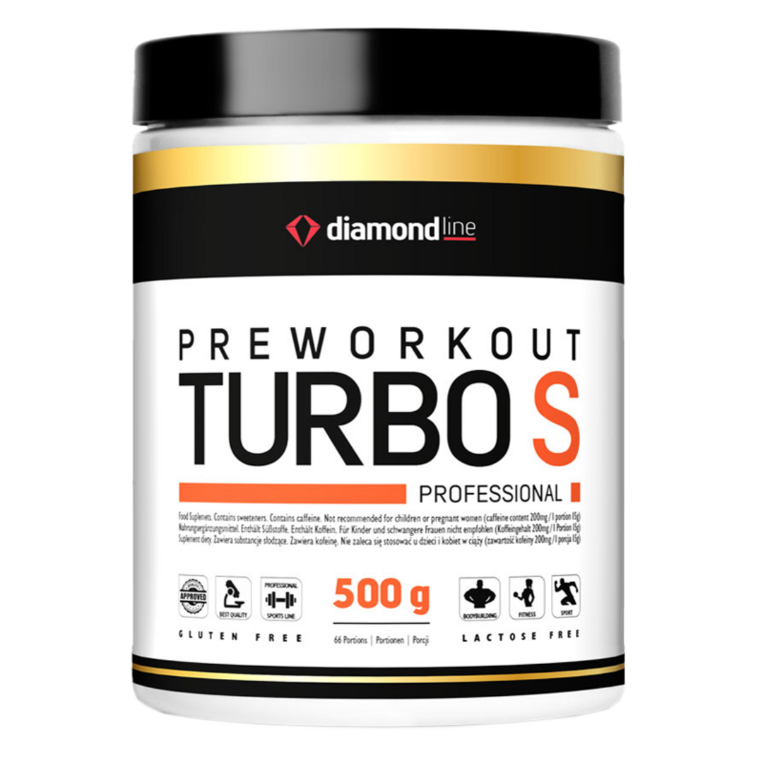 HiTec Nutrition Diamond line Turbo S preworkout 500g - pomeranč