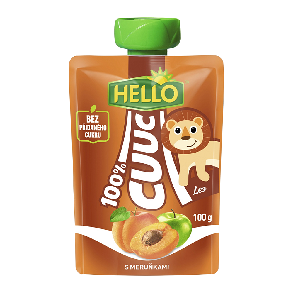 HELLO Cuuc kapsička s meruňkami 100 g x 12 kusů