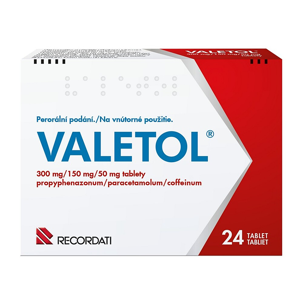 Valetol 300mg/150mg/50mg, 24 tablet