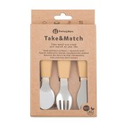 Petite&Mars Take&Match Sada příborů z nerezové oceli 12 m+ 3 ks intense ochre