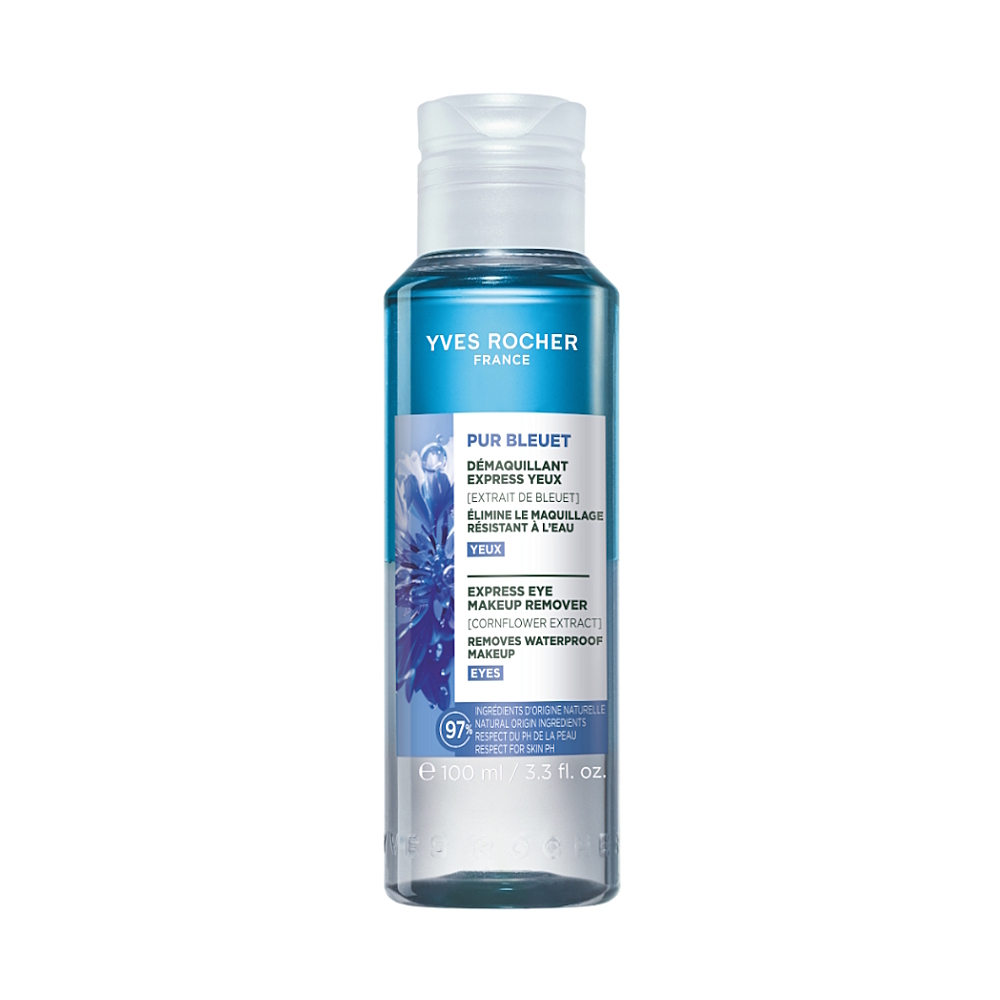 YVES ROCHER Pur Bleuet expresní odličovač na oči s chrpou 100 ml