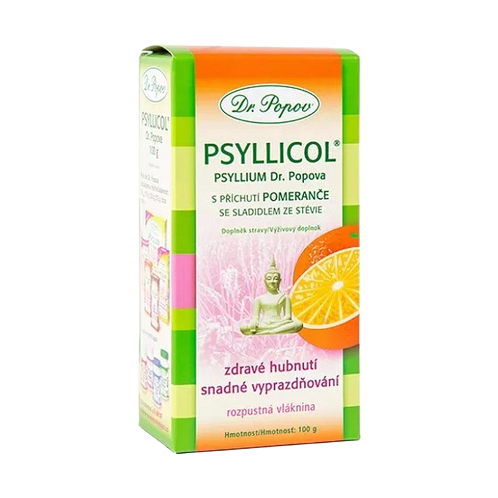 DR. POPOV Psyllicol s příchutí pomeranče 100 g