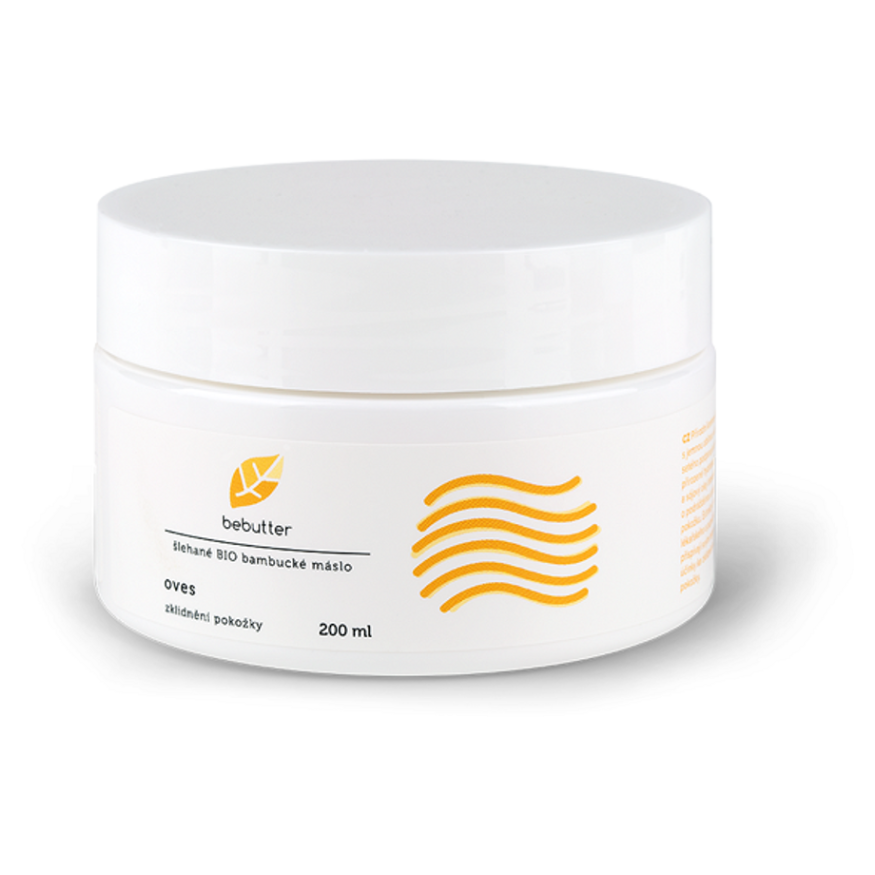 Bebutter šlehané Bio Bambucké Máslo Oves 200ml