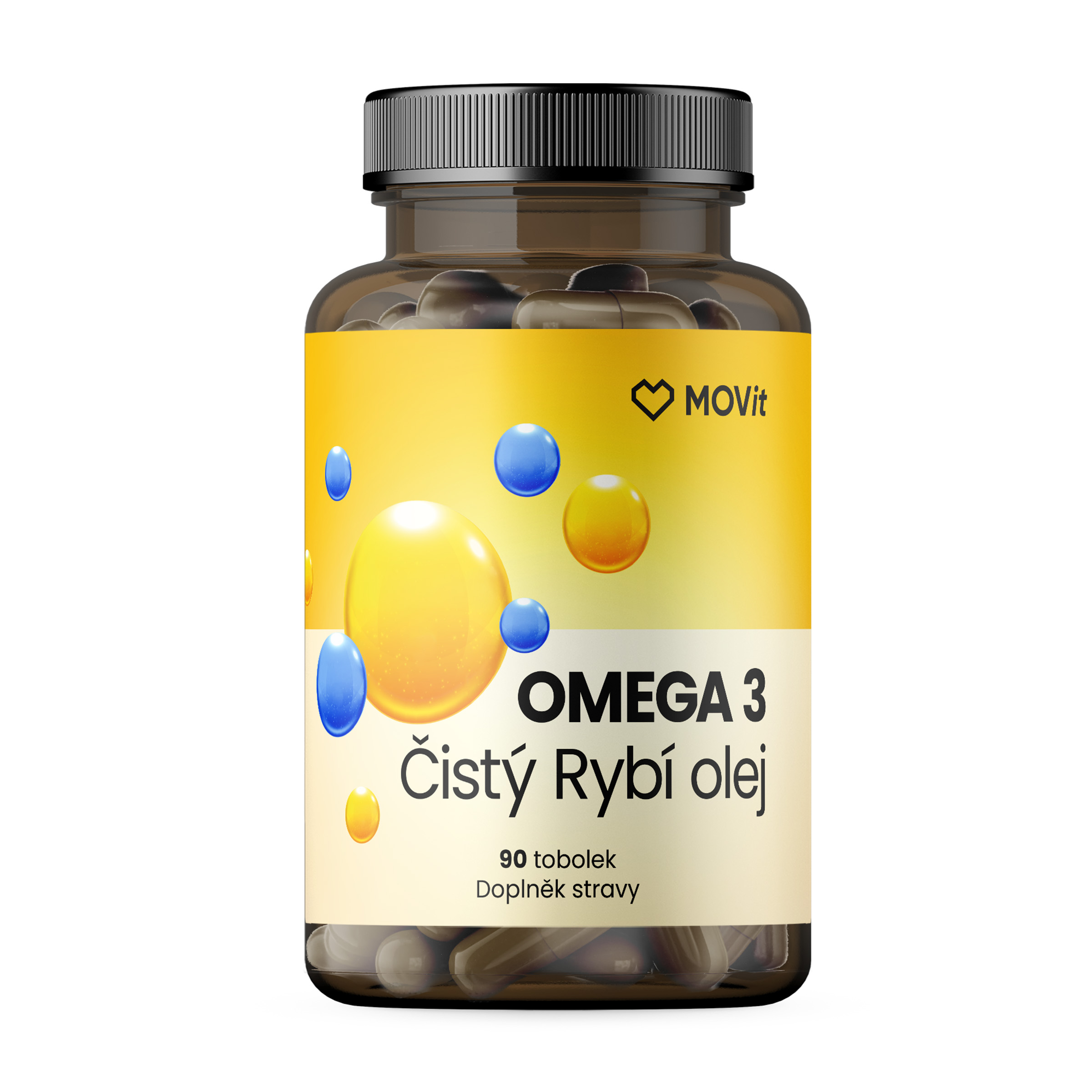 MOVit Omega 3 Čistý Rybí Olej tob.90