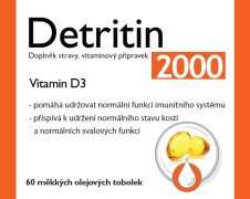 Detritin Vitamin D3 2000 IU 60 měkkých tobolek