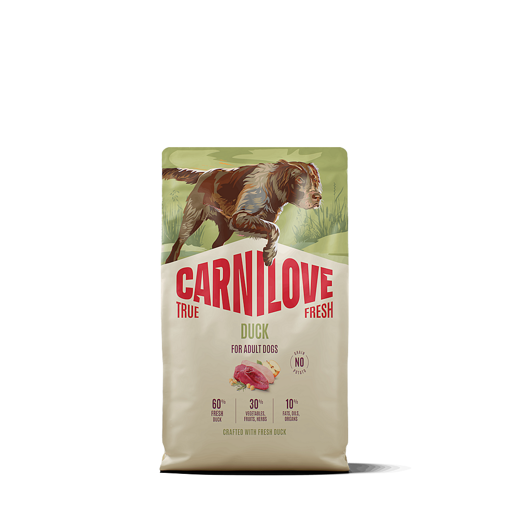 CARNILOVE True fresh dog dry granule s kachním pro psy 4 kg