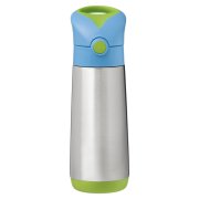 B.BOX Termoska na pití s brčkem modrá/zelená 500 ml