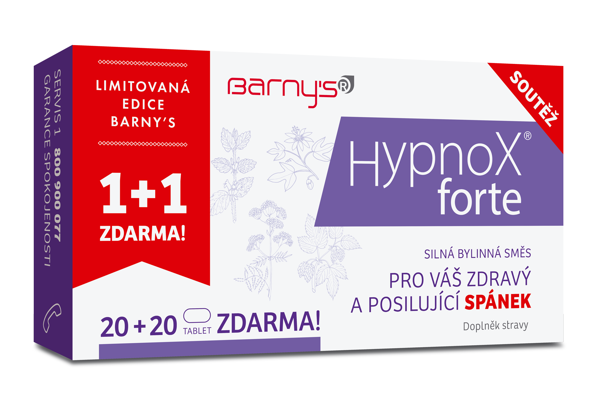 Barnys HypnoX forte 20+20 tablet zdarma