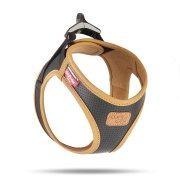 Curli Postroj pro psy z jablečné kůže Black 2XS, 2-4 kg