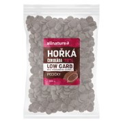 Allnature Čokoláda hořká 72% pecičky LOW CARB 500g