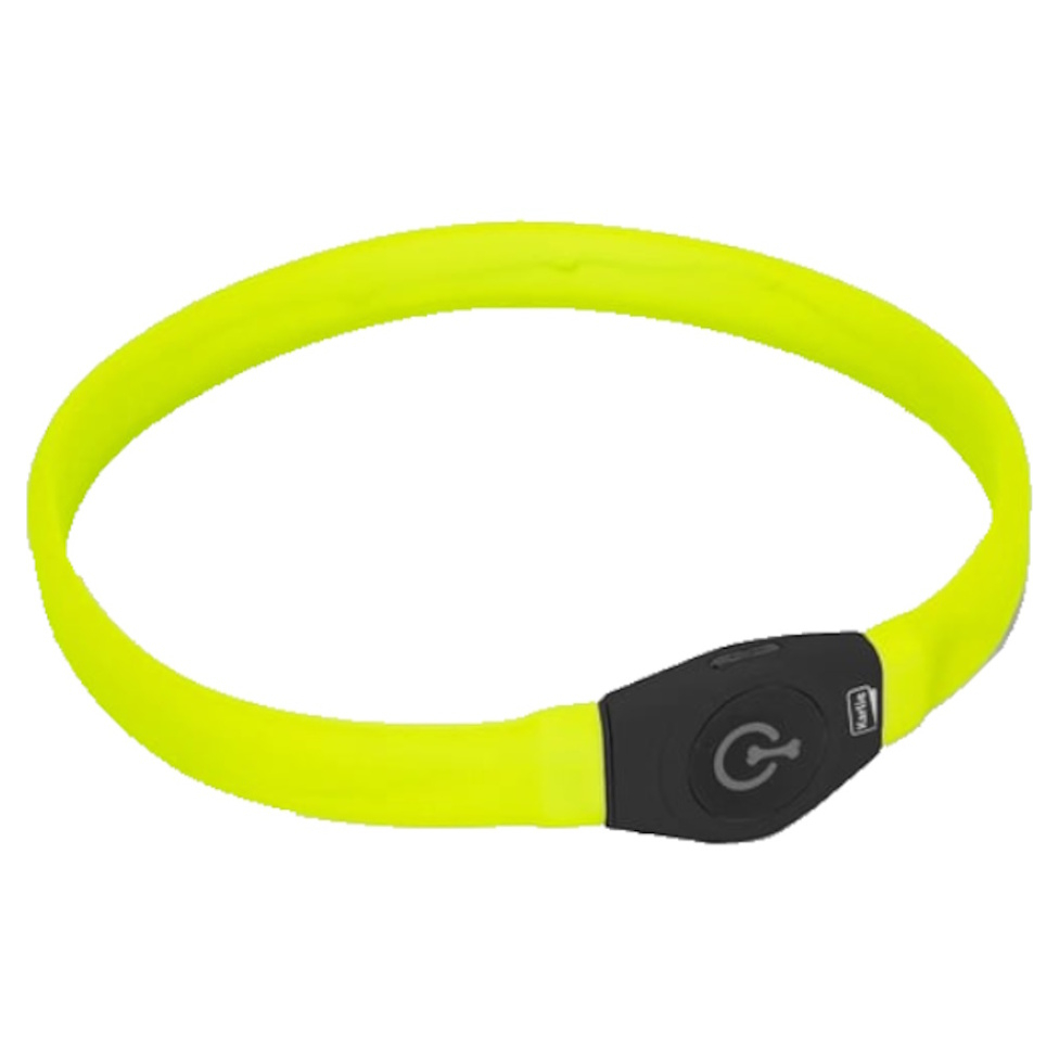KARLIE Visio Light LED USB nabíjecí obojek pro psy žlutý 65 cm