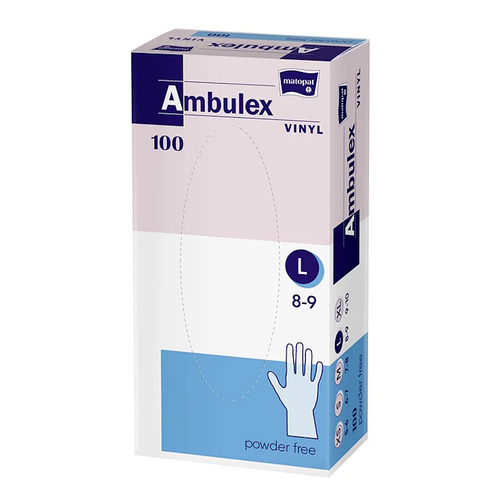 Ambulex Vinylové rukavice nepudrované vel. L 100 ks