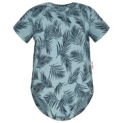 Baby Nellys Bavlněné body krátký rukáv, Palmy - zelené vel.  80