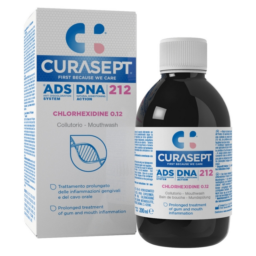 CURASEPT ADS DNA 212 + PVP-VA Ústní voda 200ml