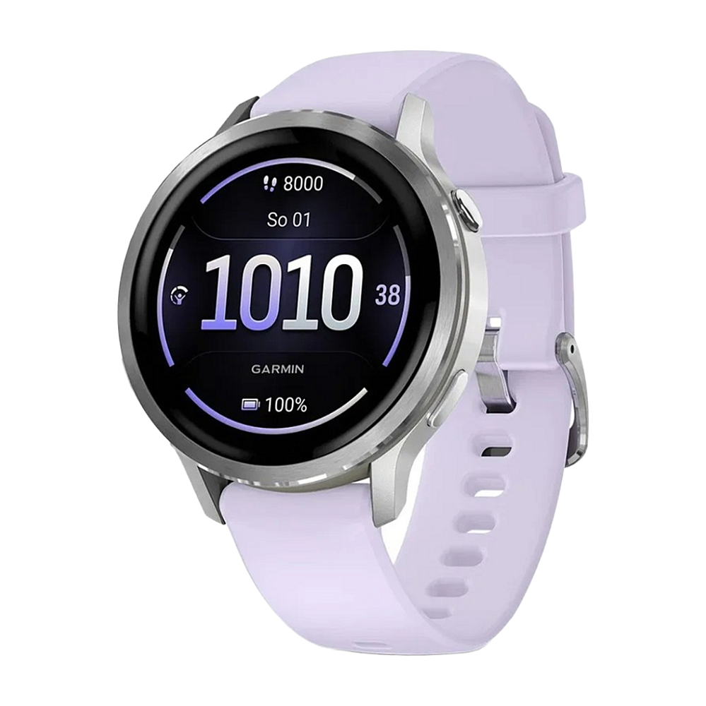 GARMIN Venu 4 - 41 mm Silver/Periwinkle chytré hodinky