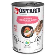 ONTARIO Konzerva Kitten kuřecí paté s krevetami 400 g