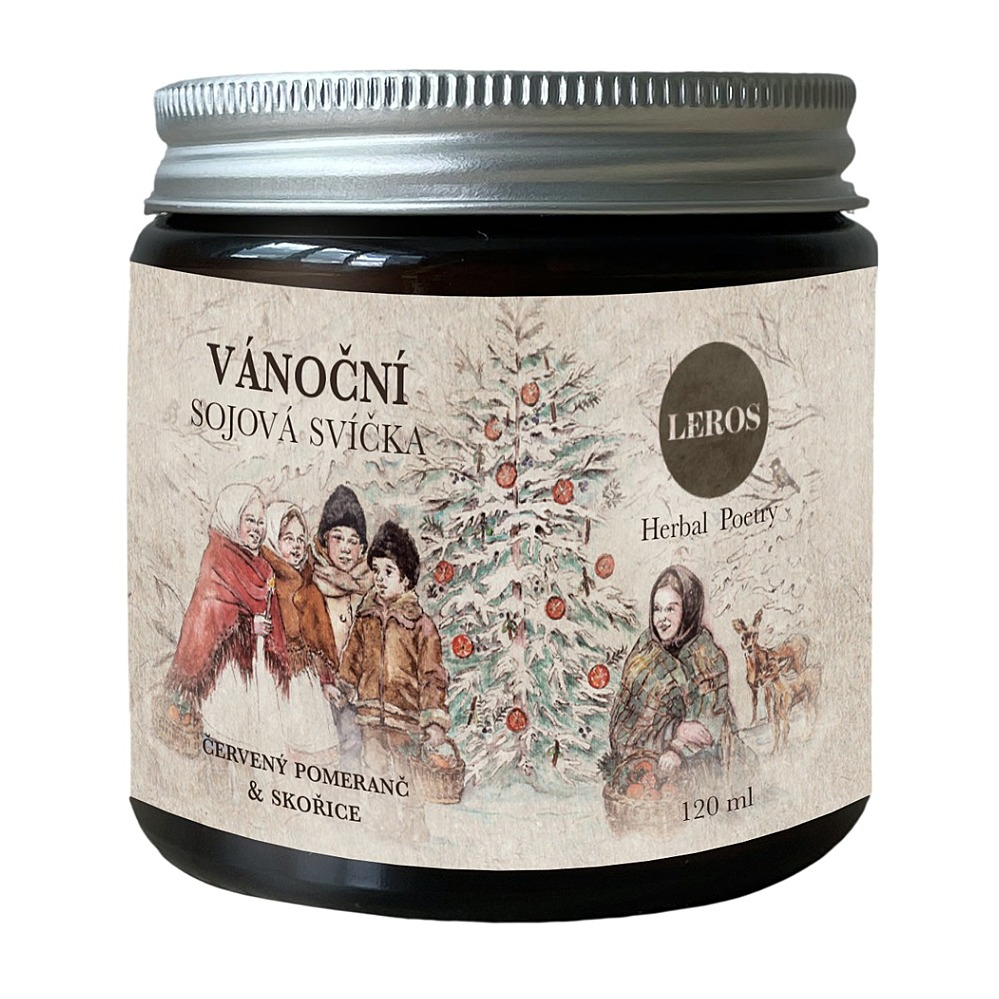 LEROS Vánoční sójová svíčka 120 ml