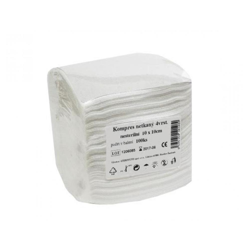 STERIWUND Kompres netkaná textilie nesterilní 10 x 10cm 100 kusů