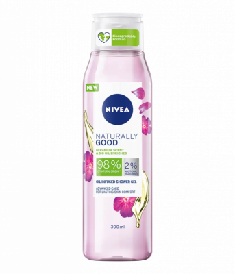 NIVEA sprch.gel Naturally Wild Rosé 300ml