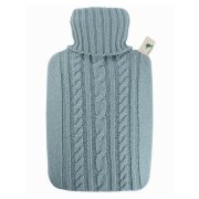 HUGO FROSCH Classic termofor s pleteným obalem pastelově modrý 1,8 l