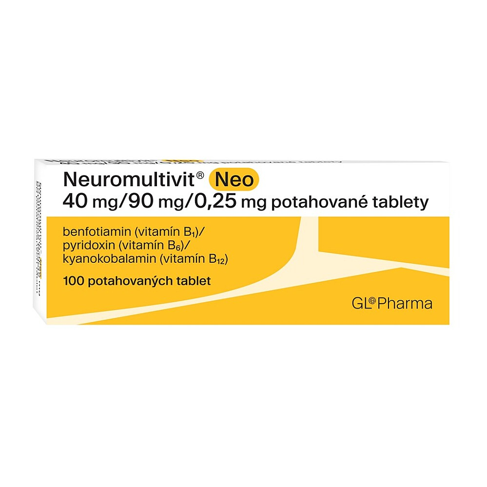NEUROMULTIVIT Neo 40mg/90mg/0,25mg 100 potahovaných tablet