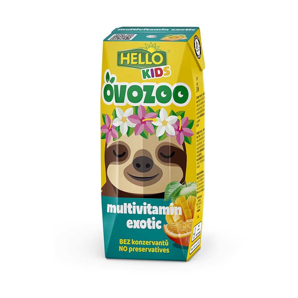 HELLO Ovozoo multivitamin 250 ml x 18 kusů