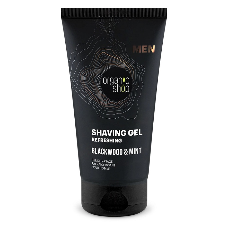 ORGANIC SHOP Osvěžující gel na holení Blackwood a máta 150 ml