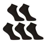 Nedeto 5PACK ponožky nízké bambusové černé (5PBN01) M