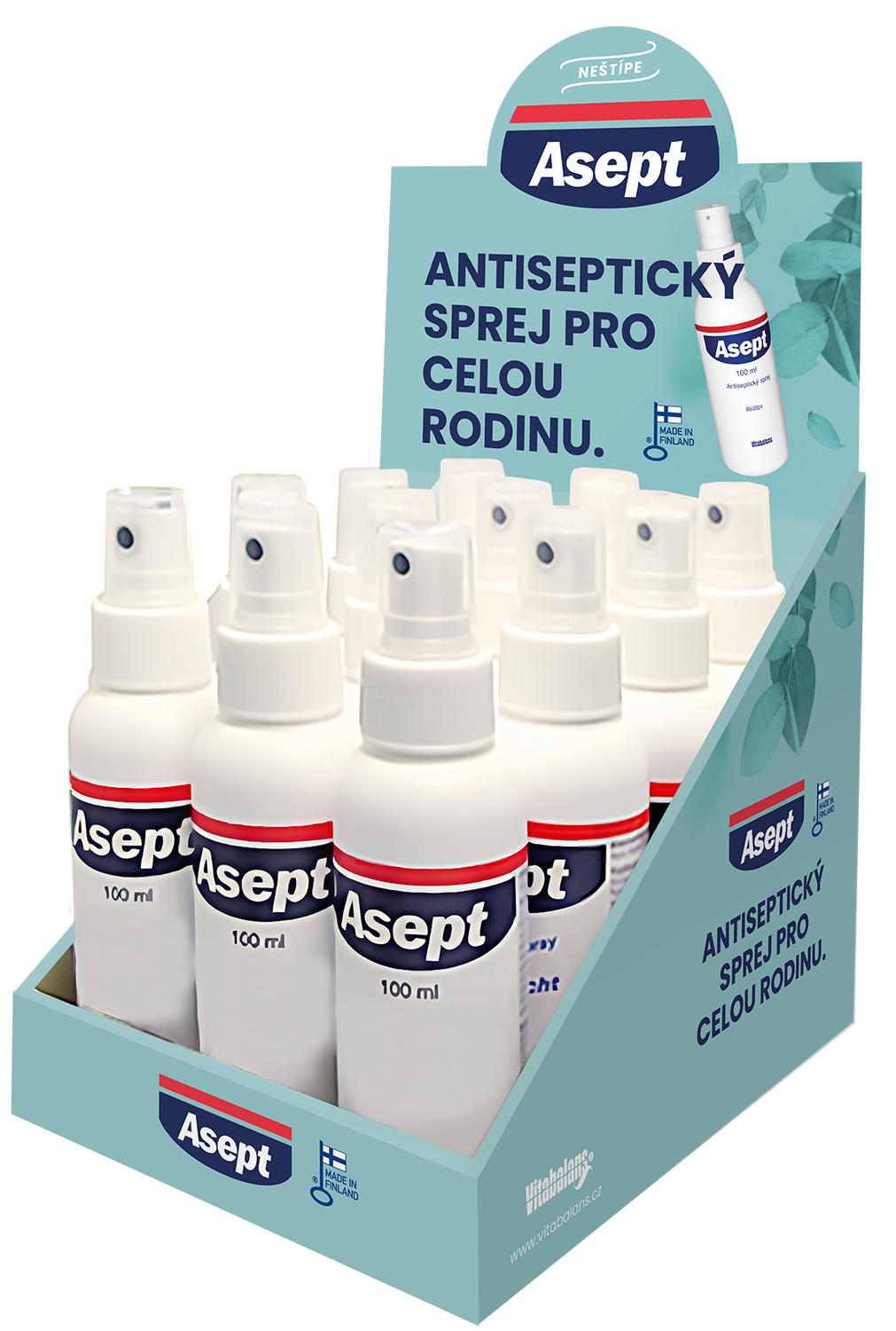 ASEPT sprej 12x100ml display